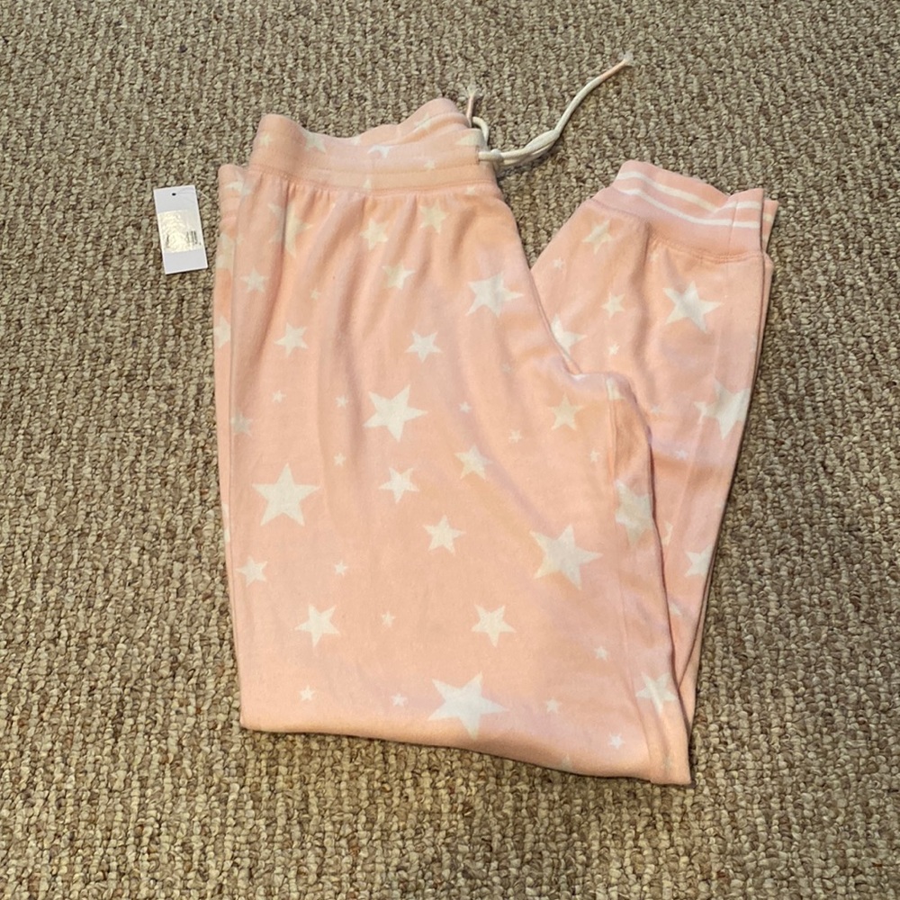Pink star sweat pants